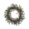 Glitzhome® 24"D Christmas Red Pomegranate Berry & Holy Leaf Wreath